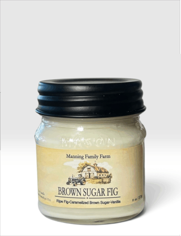 Brown Sugar Fig Mason Jar Soy Candle