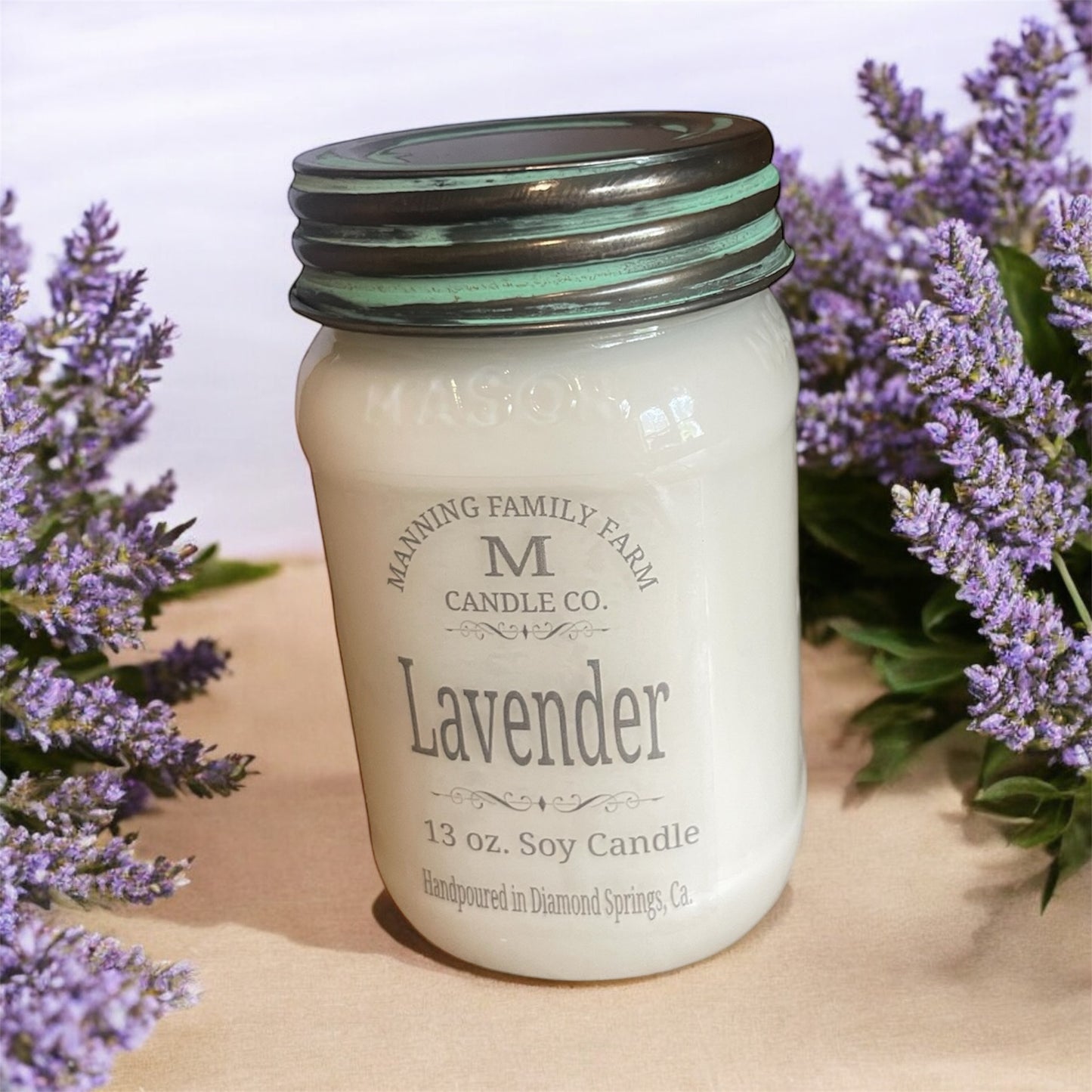 Mason Jar Lavender Soy Candle