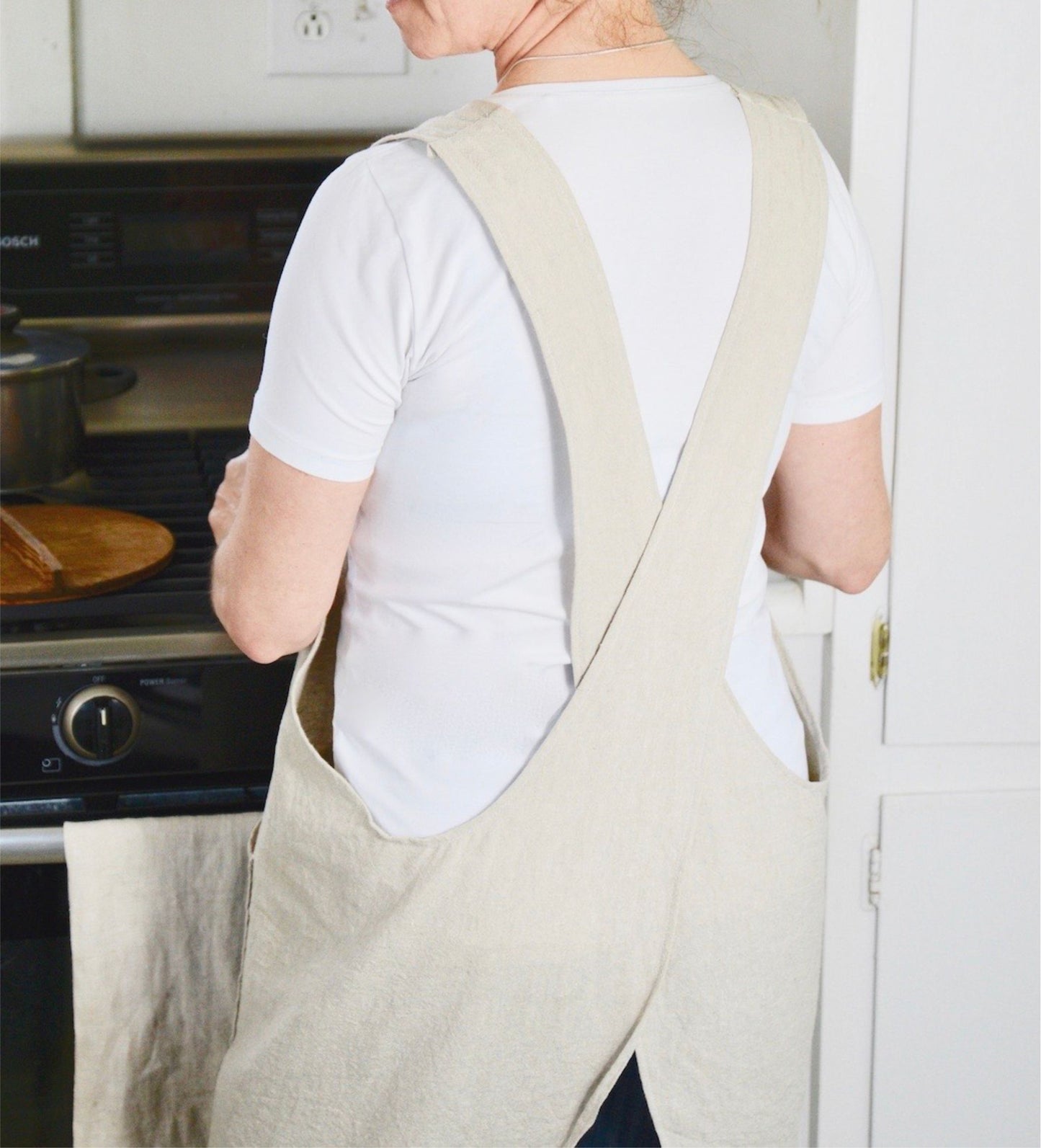 Linen ~ Cotton Cross Back Apron