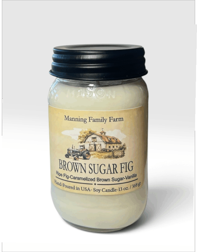 Brown Sugar Fig Mason Jar Soy Candle