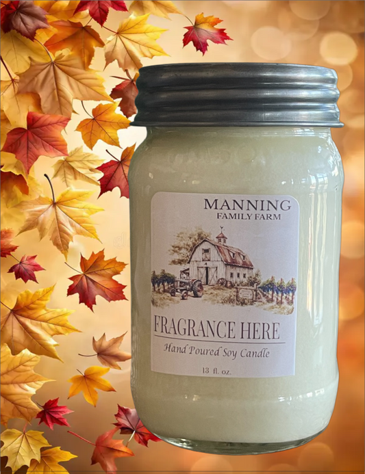 NEW! Fall Favorites- 16 oz. Mason Jar  Soy Candle -Choose your fragrance
