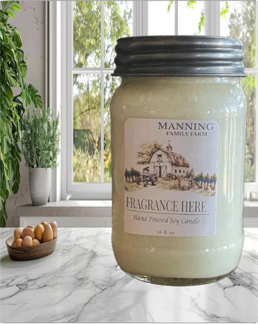16 oz. Mason Jar  Soy Candle -Year Round Favorites