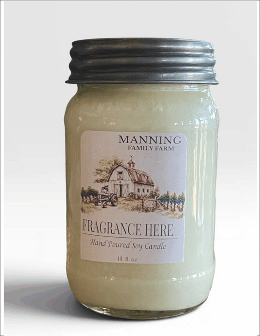 16 oz. Mason Jar  Soy Candle -Choose your fragrance