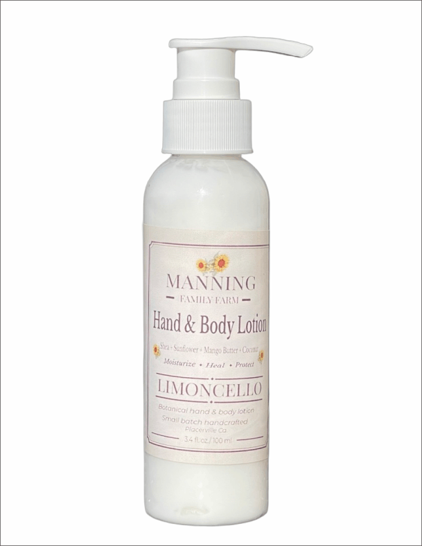 3.4 oz Natural Hand & Body Lotion in Plastic Bottle