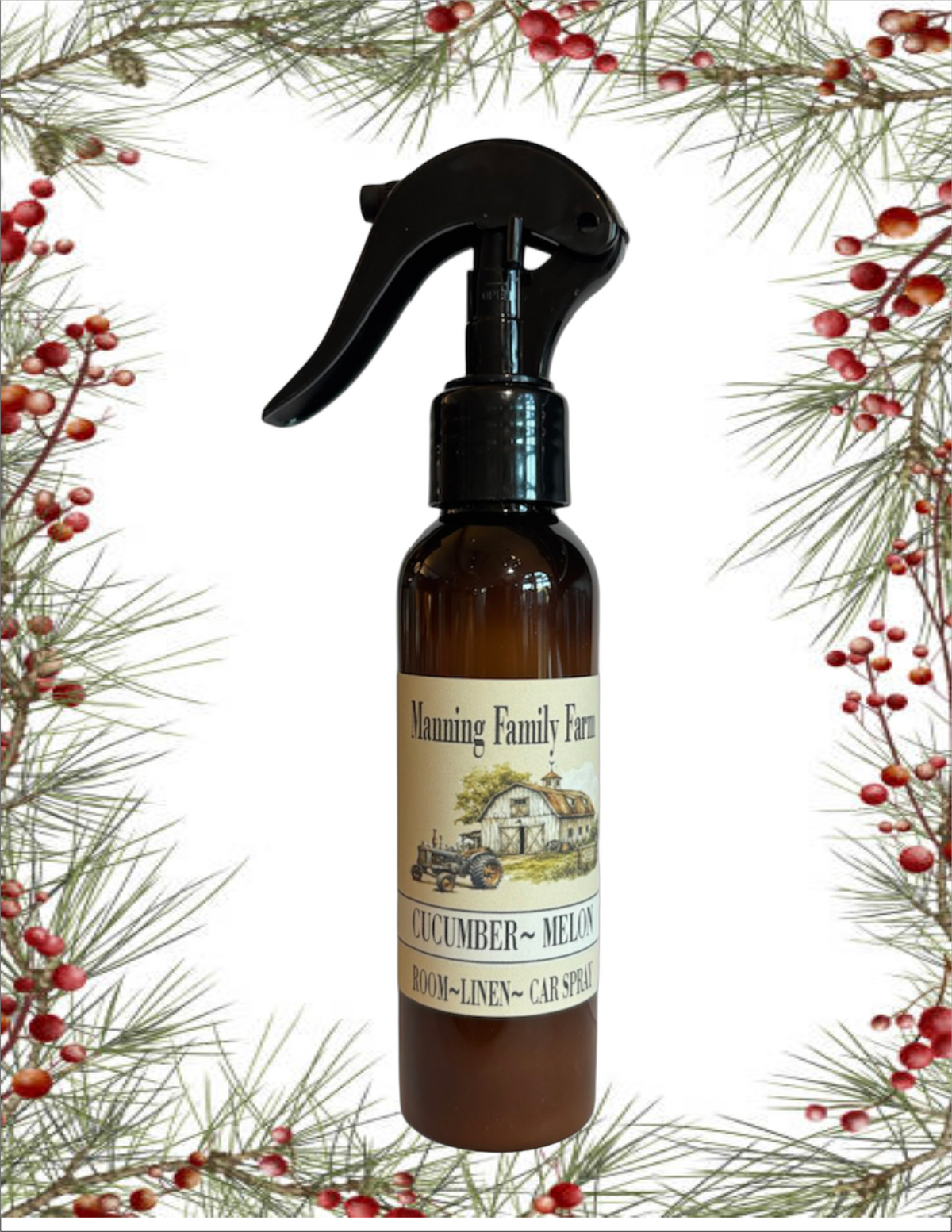 NEW! Holiday & Winter Favorites- Room-Linen-Car Mist Spray -Amber Bottle WS