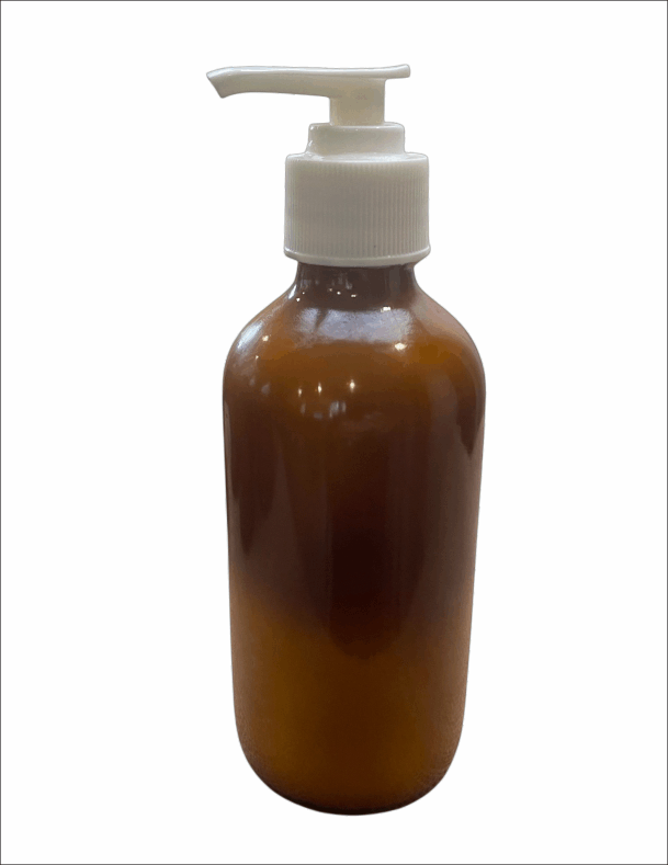 8 oz Natural Hand & Body Lotion in Glass Bottle WS