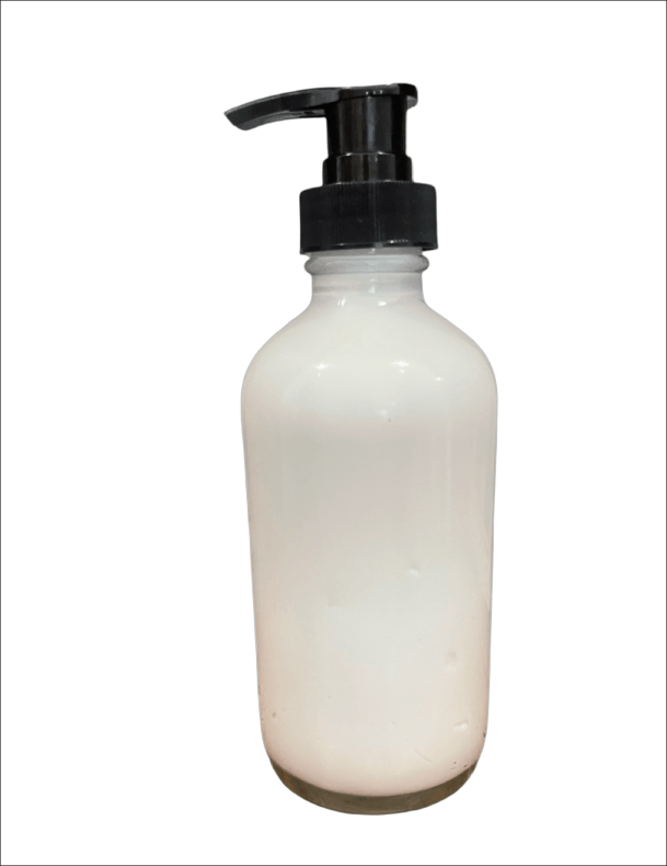 8 oz Natural Hand & Body Lotion in Glass Bottle WS