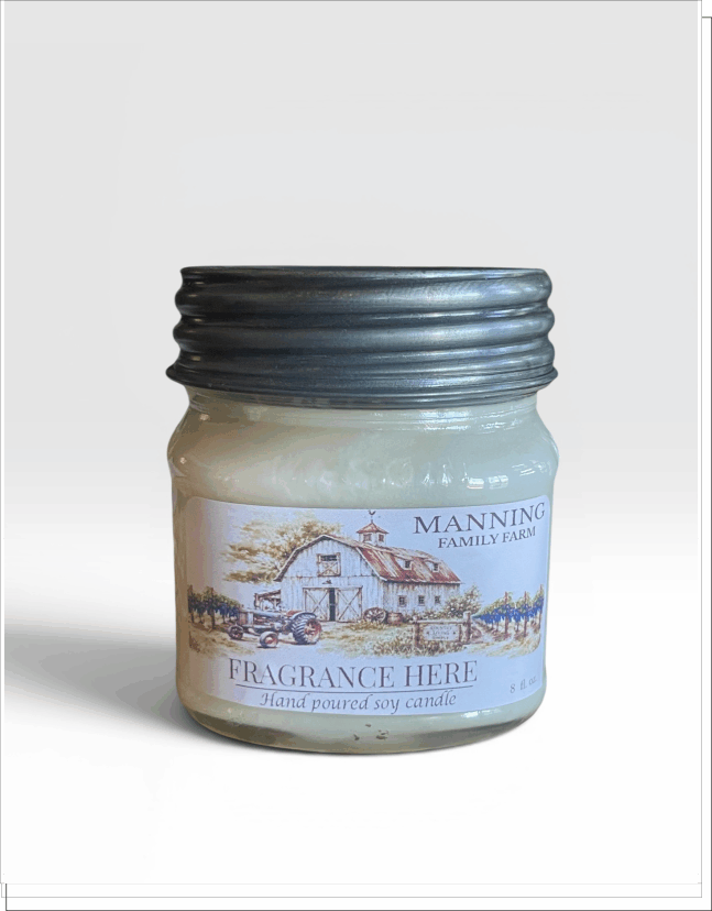 NEW! Fall Favorites- 8 oz. Mason Jar  Soy Candle -Choose your fragrance WS