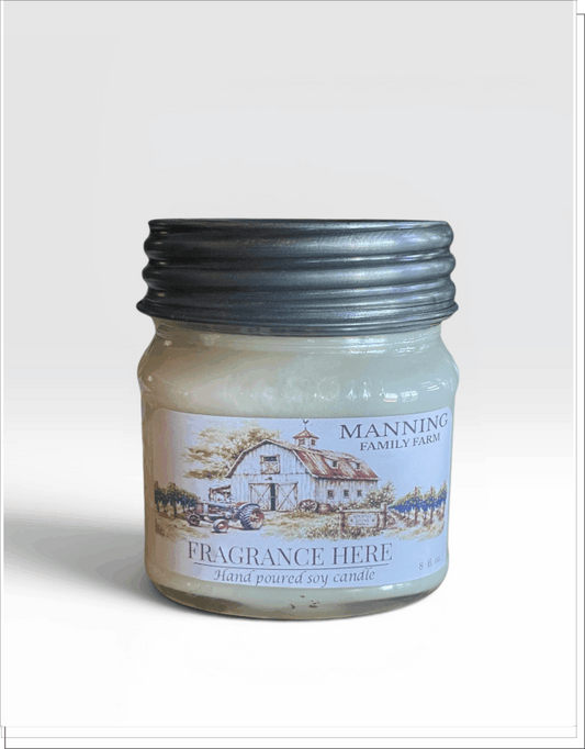 NEW! Fall Favorites- 8 oz. Mason Jar  Soy Candle -Choose your fragrance