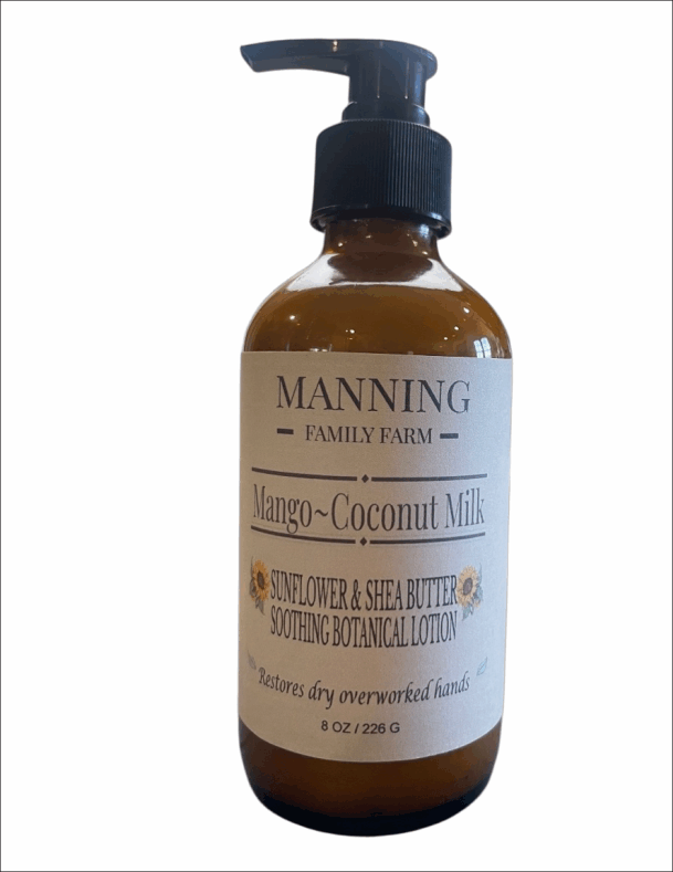 8 oz Natural Hand & Body Lotion in Glass Bottle WS