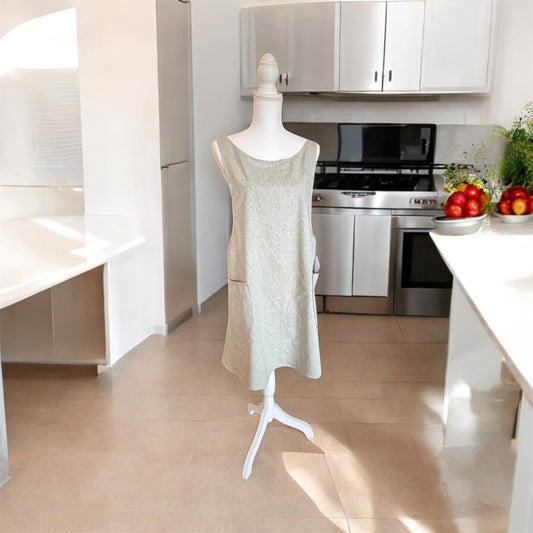 Linen ~ Cotton Cross Back Apron
