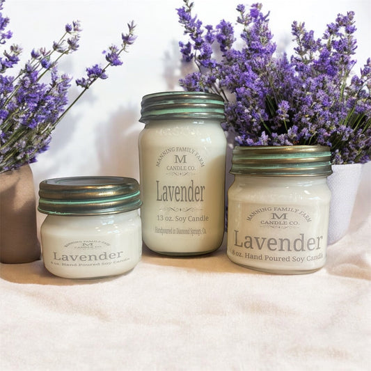 Mason Jar Lavender Soy Candle