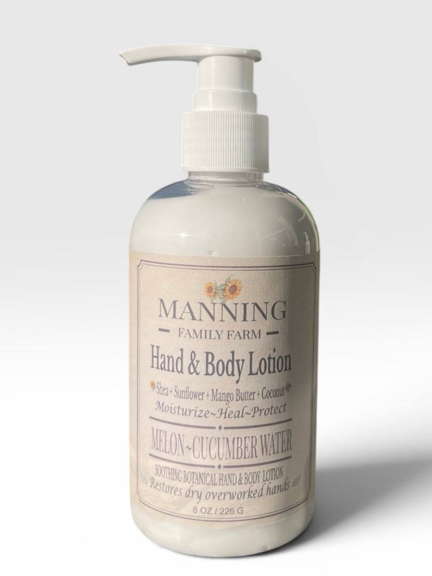 Natural Hand & Body Lotion Cucumber ~ Melon