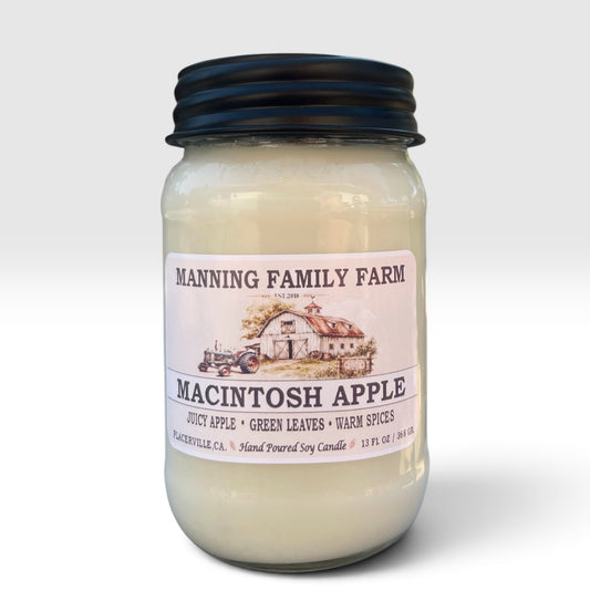 Macintosh Apple-Soy Wax Mason Jar Candle