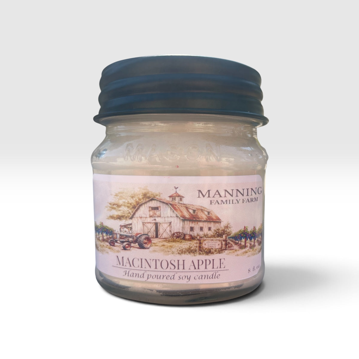 Macintosh Apple-Soy Wax Mason Jar Candle