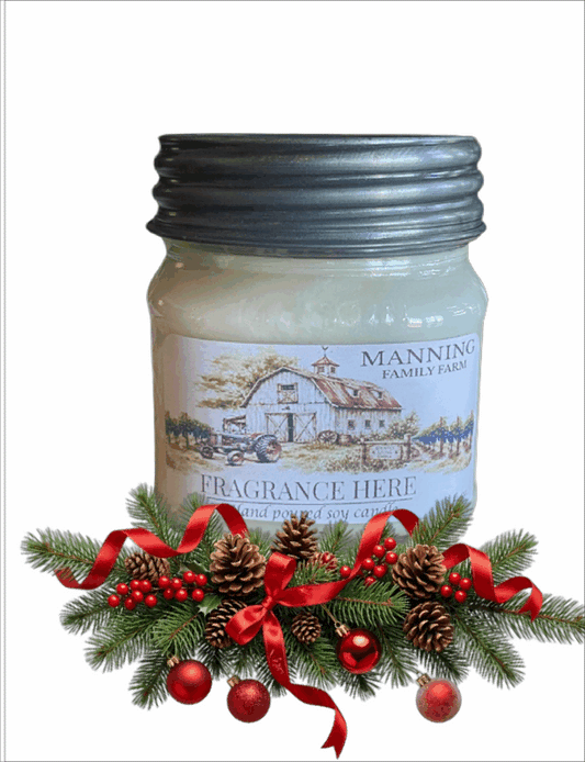 8 oz. Mason Jar Soy Candle - Holiday & Winter WS