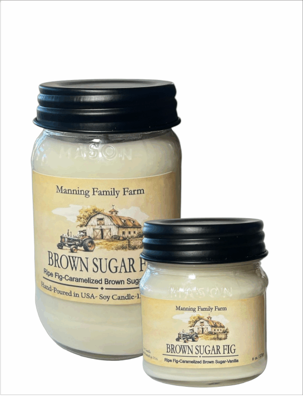 Brown Sugar Fig Mason Jar Soy Candle