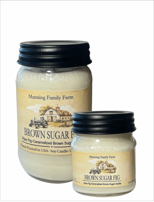 Brown Sugar Fig Mason Jar Soy Candle
